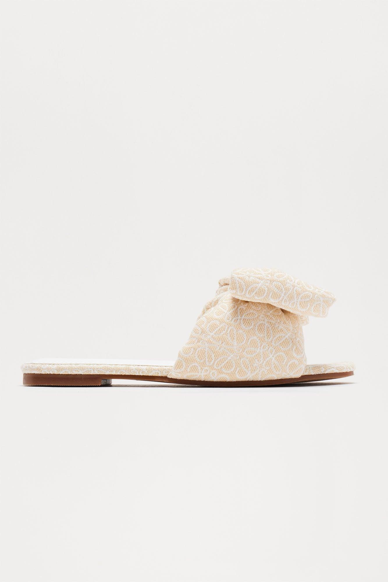 Libra Bow Sandals - Beige Product Image