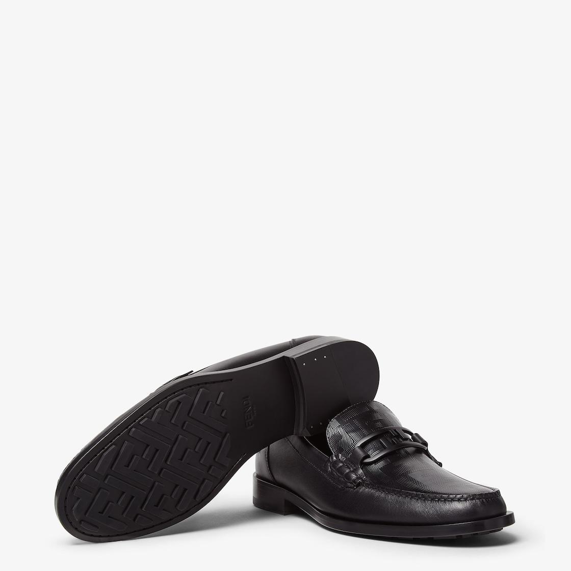 Fendi O'Lock loafersBlack leather loafers Product Image