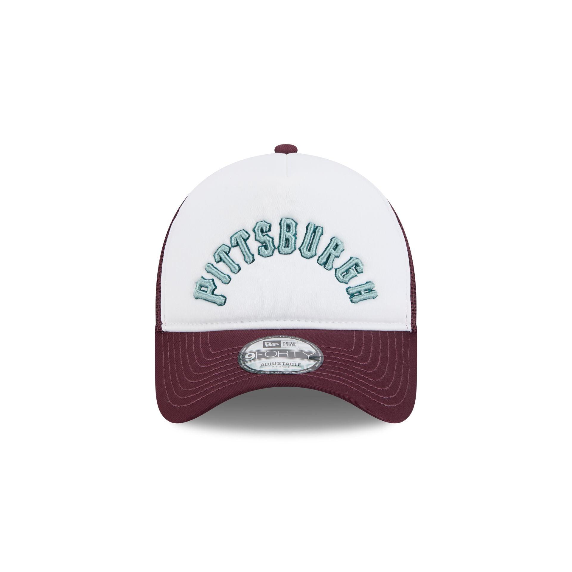 Pittsburgh Pirates Optic White 9FORTY A-Frame Snapback Hat Male Product Image