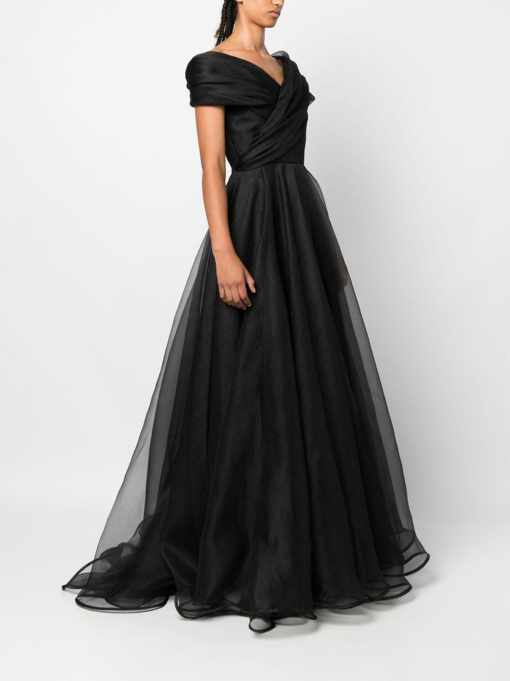 V-neck ruched maxi dress Product Image