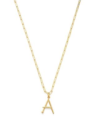 Zoe Lev 14K Yellow Gold Large Nail Initial Necklace, 18 Product Image