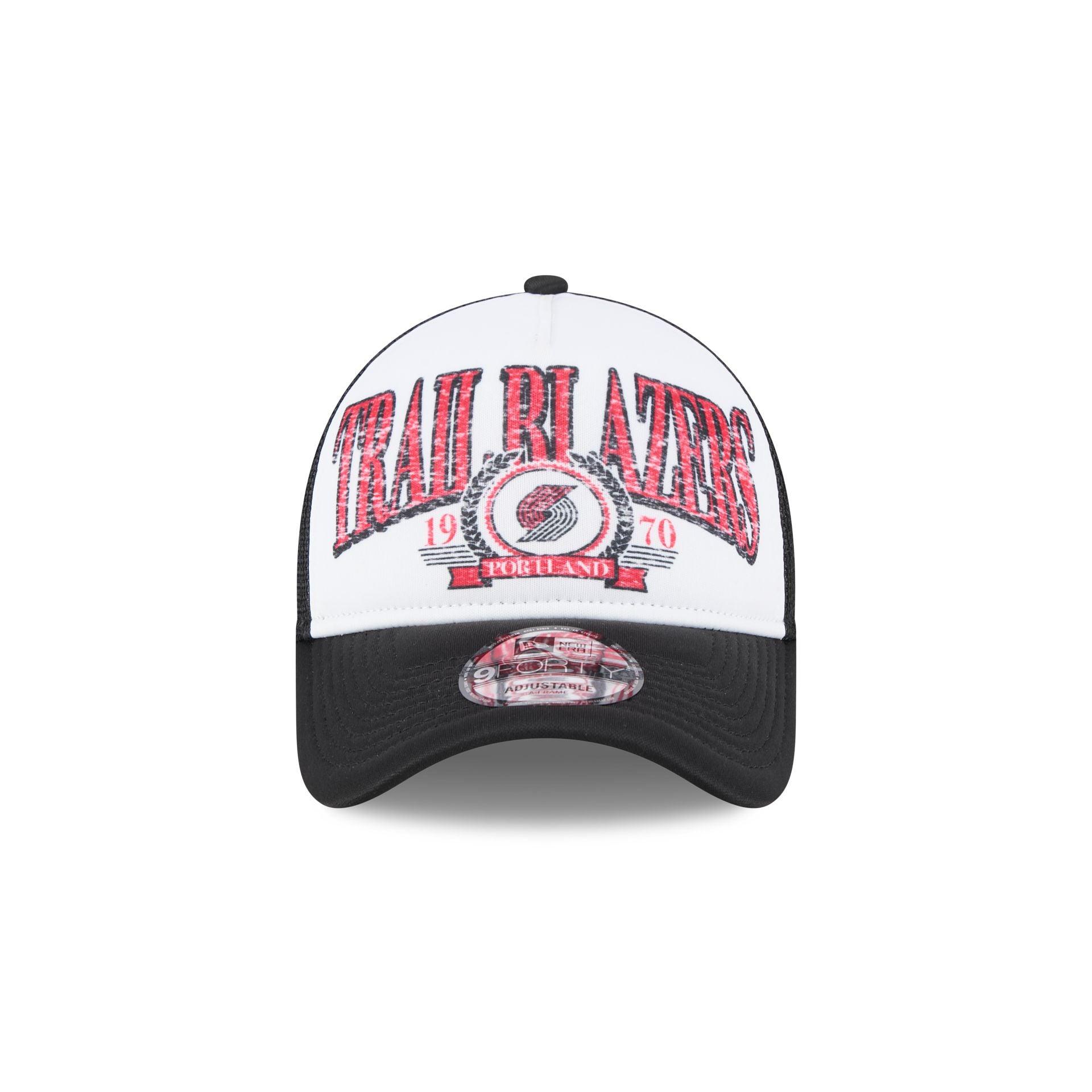 Portland Trail Blazers Distressed 9FORTY A-Frame Trucker Hat Male Product Image