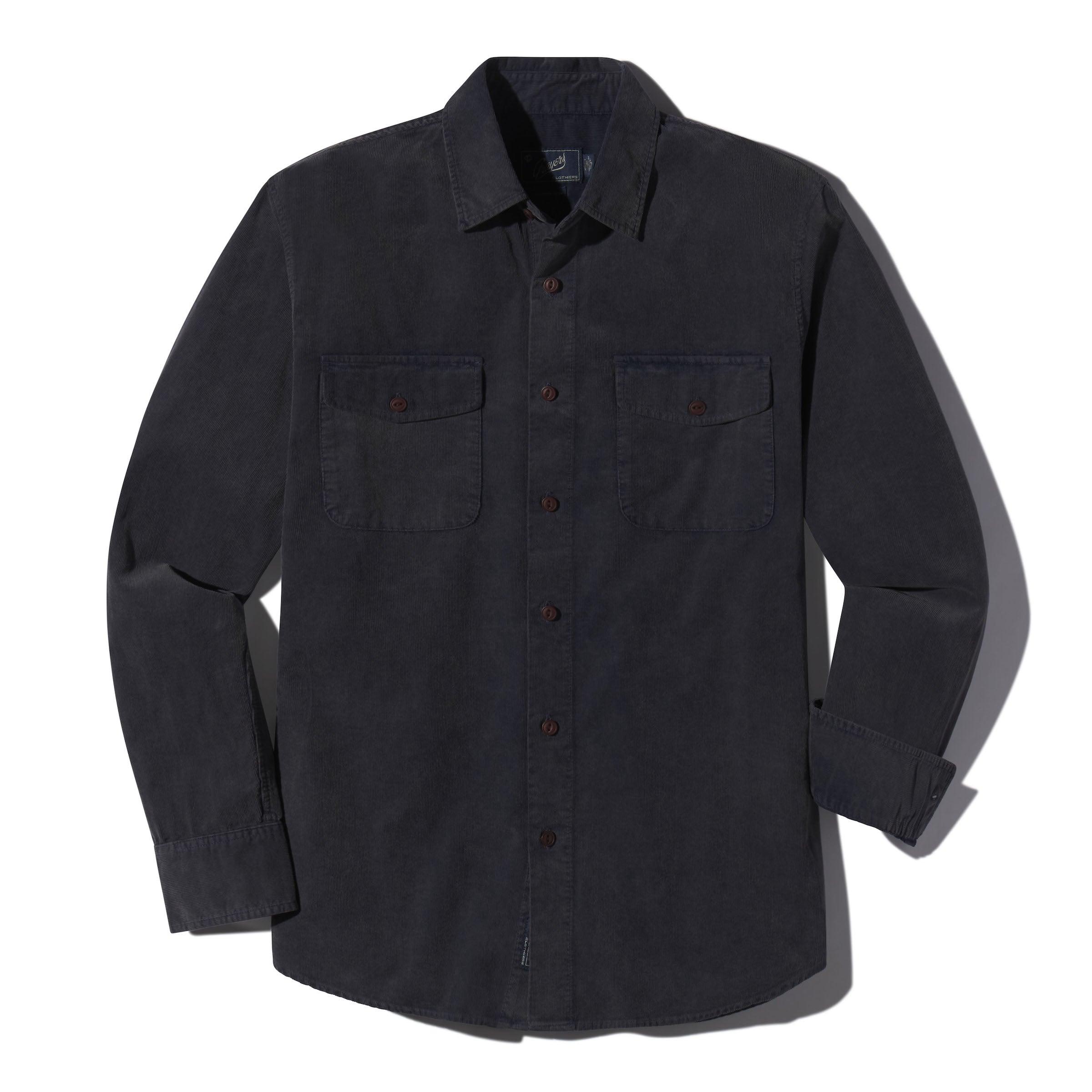 Jeremiah Vintage Garment Dyed Cord Shirt - Navy Product Image