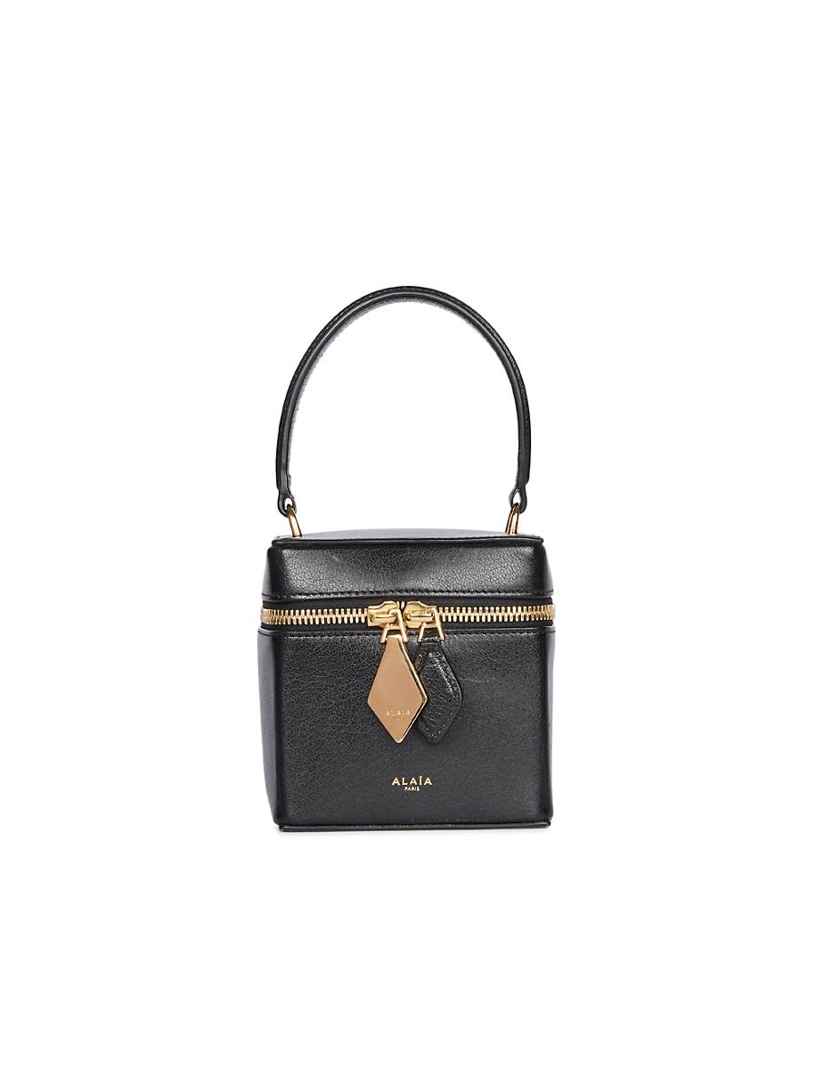 Womens Cube Leather Vanity Leather Case Product Image