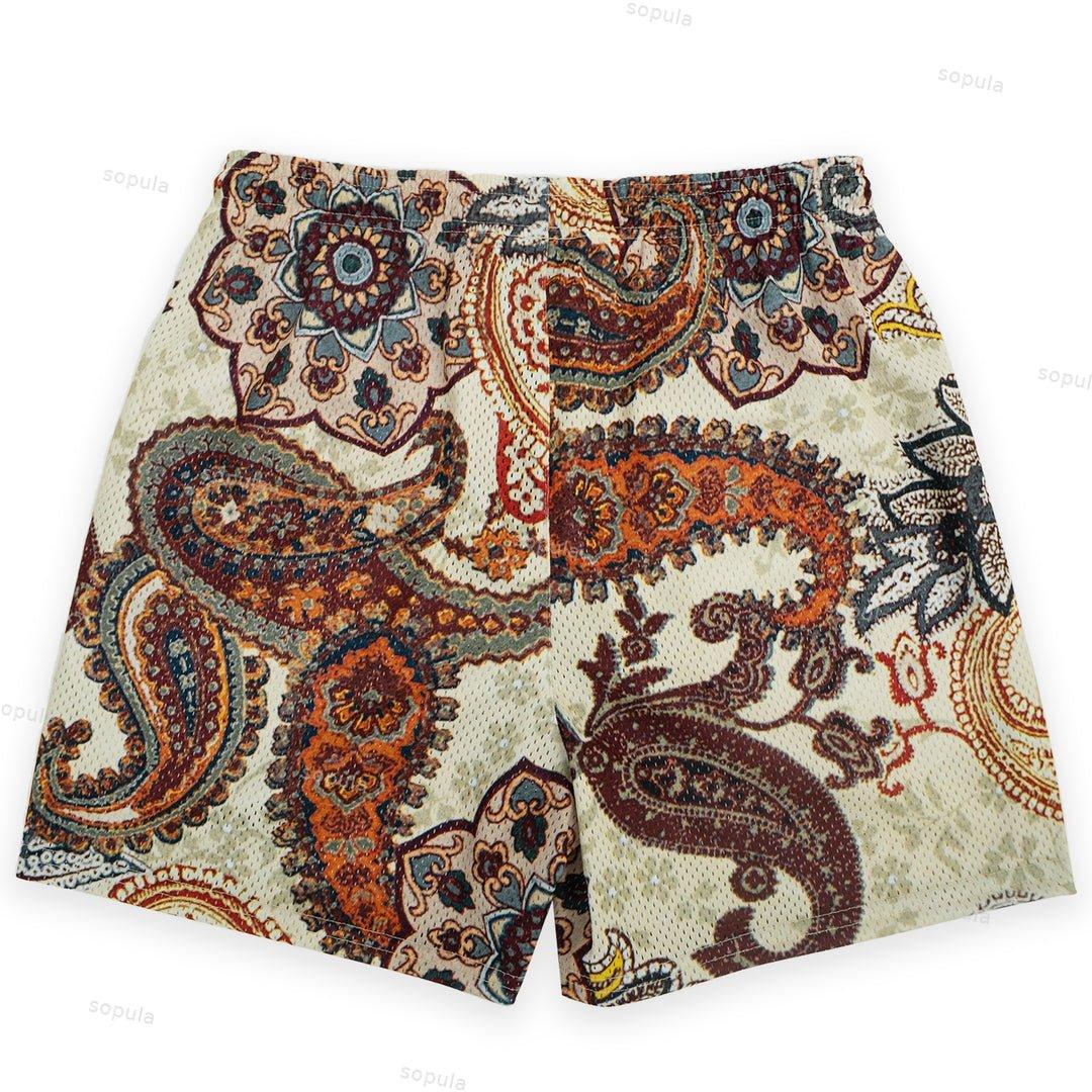 Sopula Vintage Paisley Essentials Graphic Men's Mesh Shorts Product Image