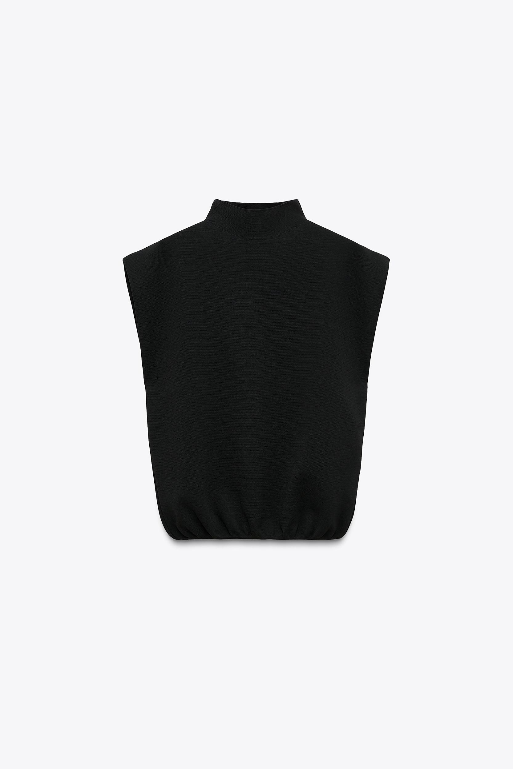 BASIC KNIT MOCK NECK TOP Product Image