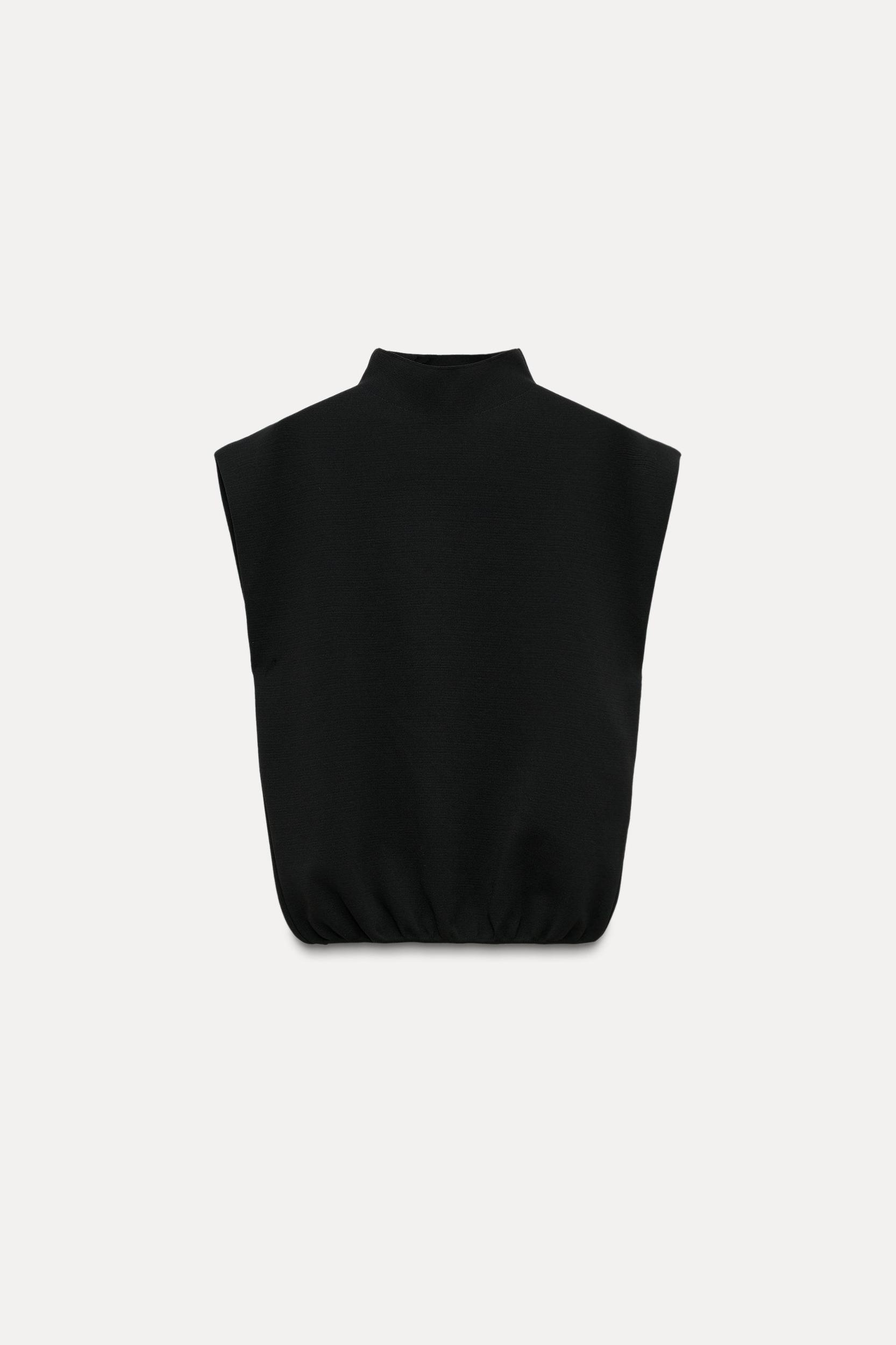BASIC KNIT MOCK NECK TOP Product Image