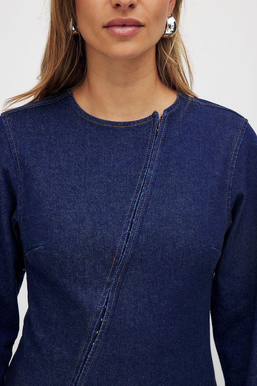 Asymmetric Denim Shirt Product Image