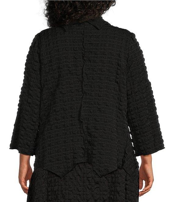 IC Collection Plus Size Wing Collar Asymmetric Hem Jacket Product Image