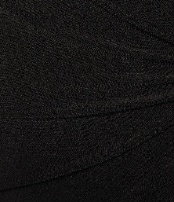 Le Bos 3/4 Illusion Sleeve Crew Neck Embroidered Sheath Dress Product Image