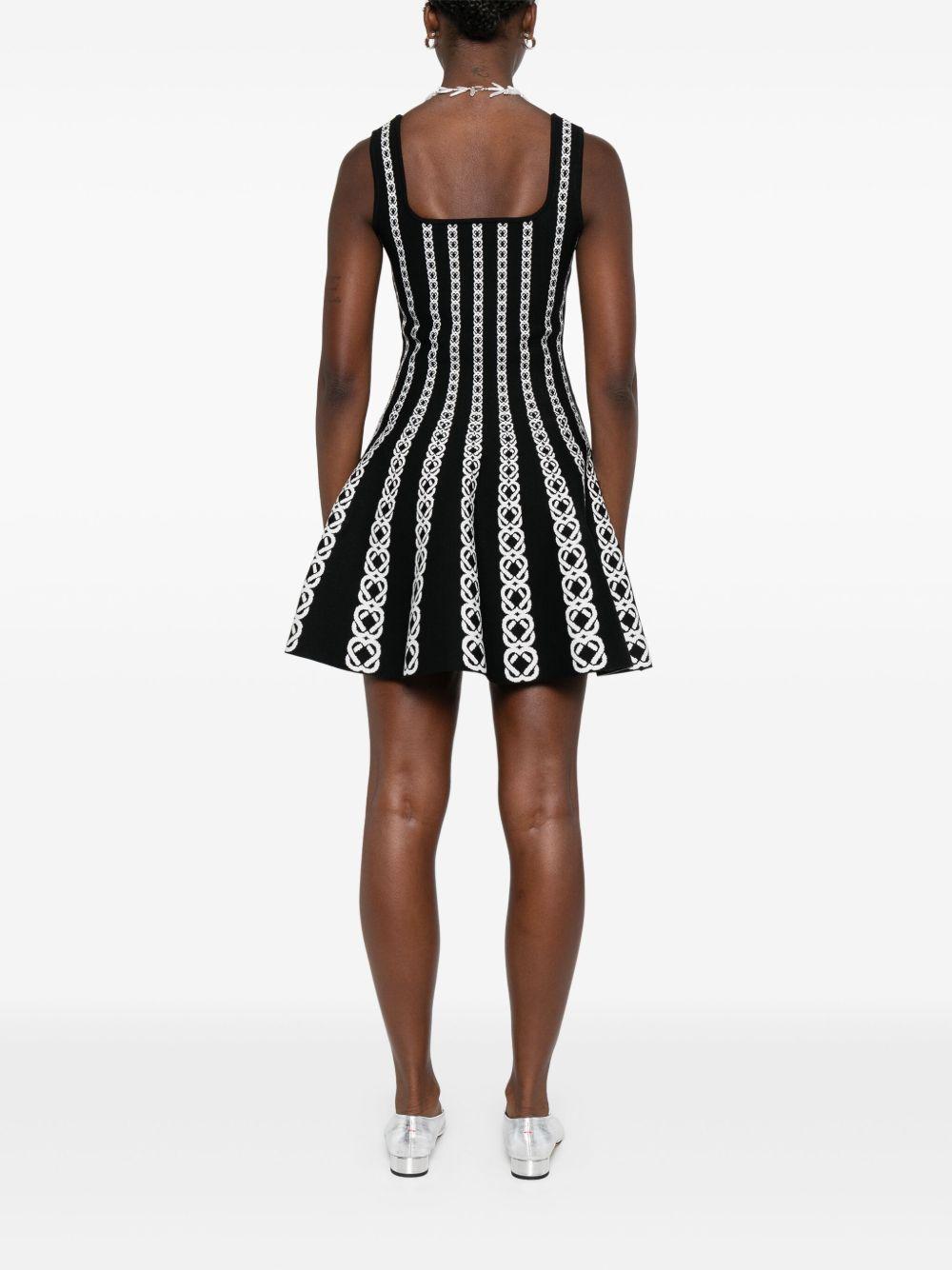 jacquard knitted mini dress Product Image