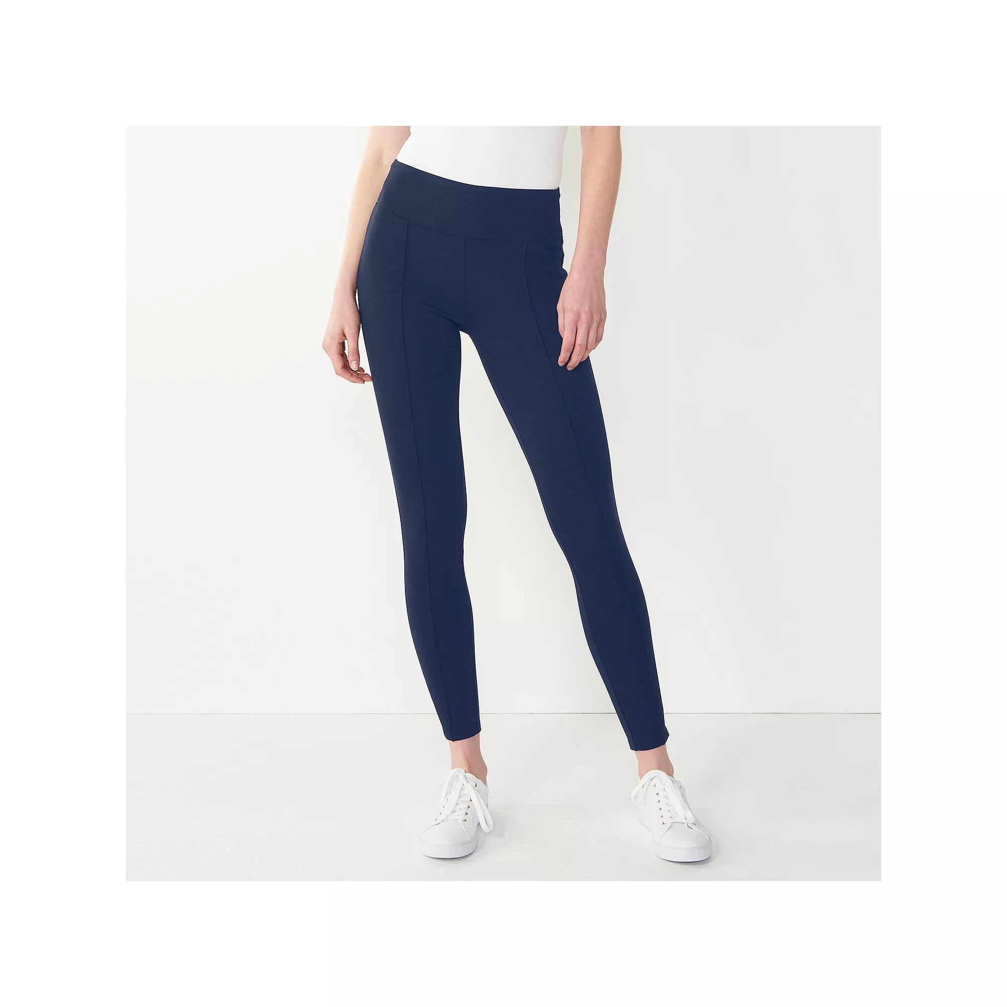Petite Nine West Seamed Ponte Leggings, Women's,  Product Image