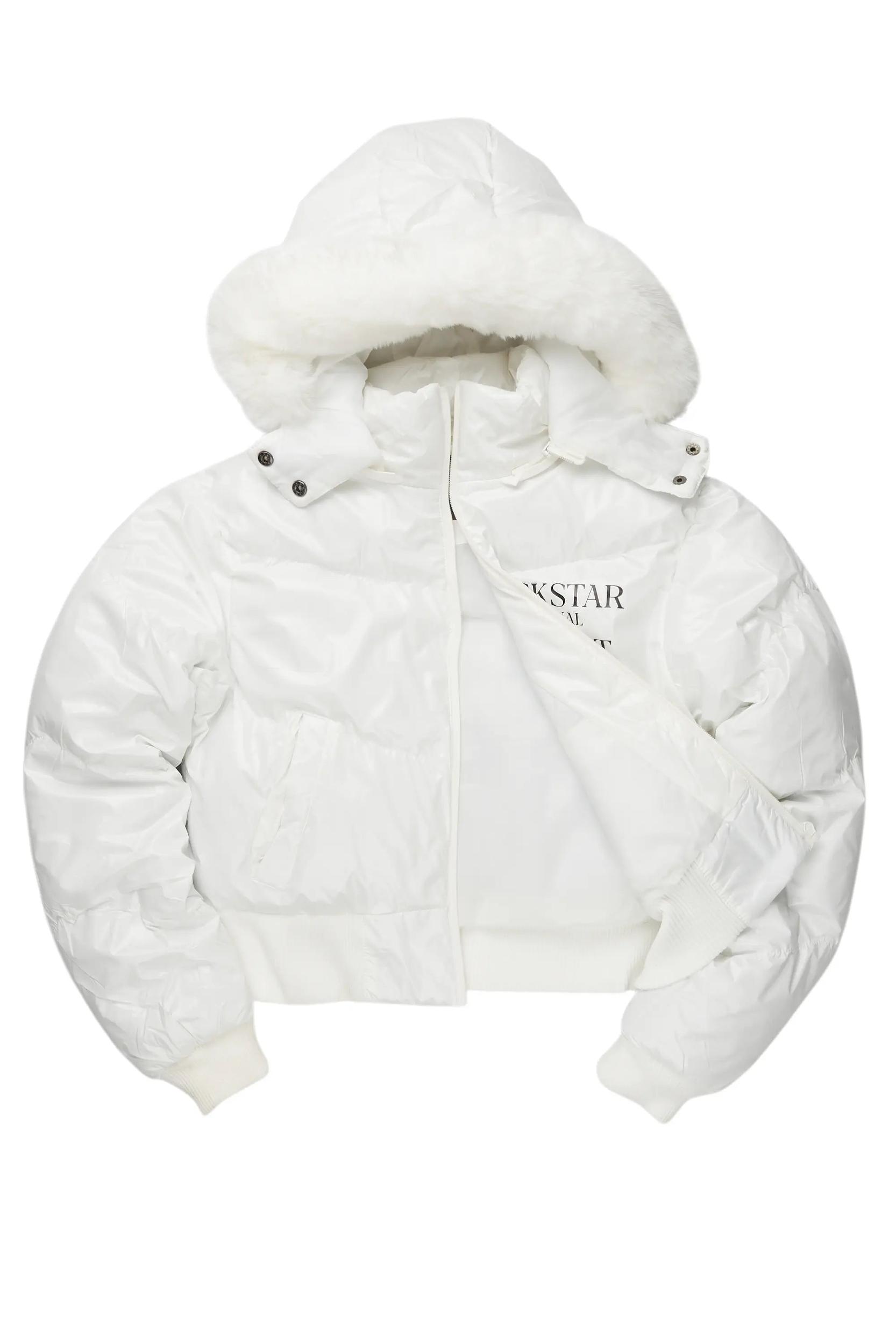 Destina White Puffer Jacket Female Product Image