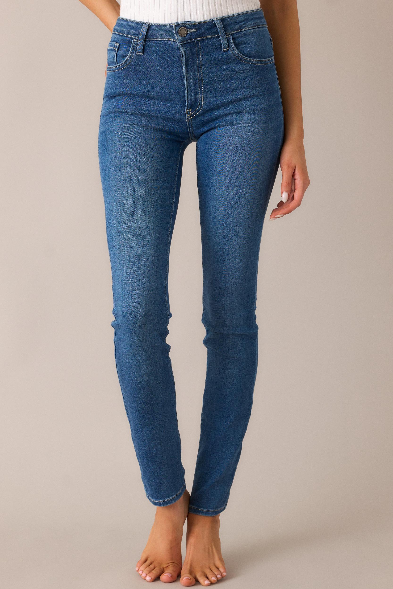 Take A Moment Medium Wash Skinny Jeans Product Image