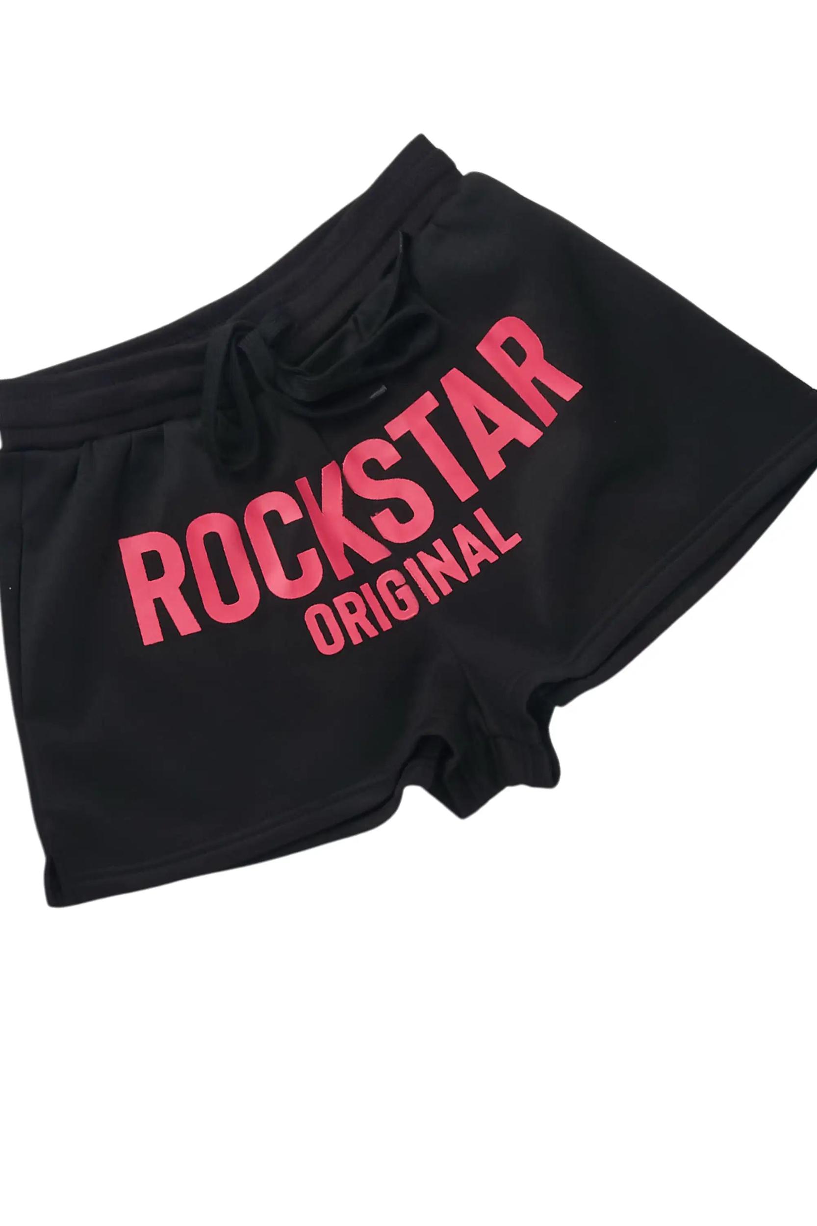 Sabrina Black T-Shirt Short Set Female Product Image