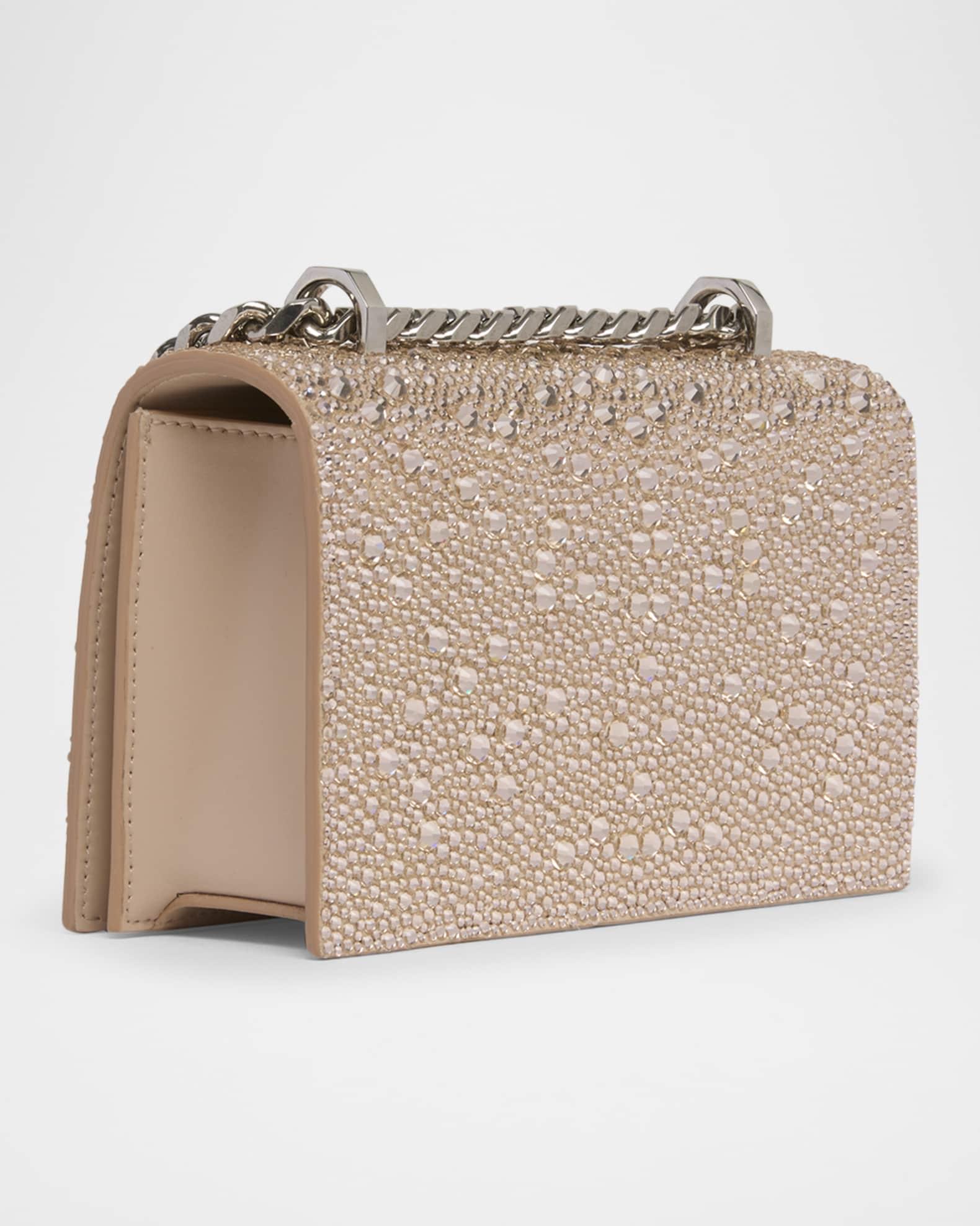 Skull Four Ring Embellished Leather Clutch Bag Product Image