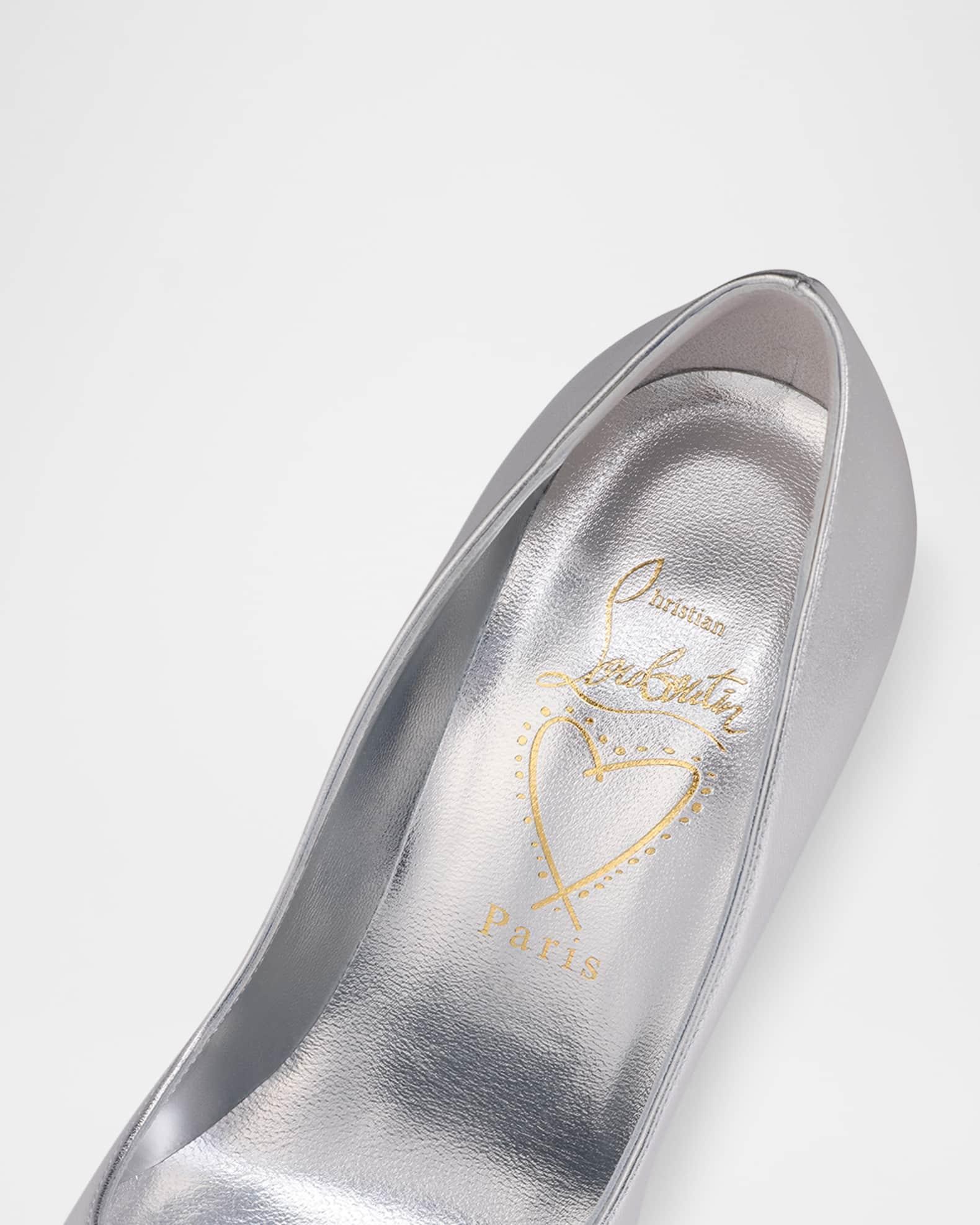 Miss Z Metallic Leather Red Sole Pumps Product Image