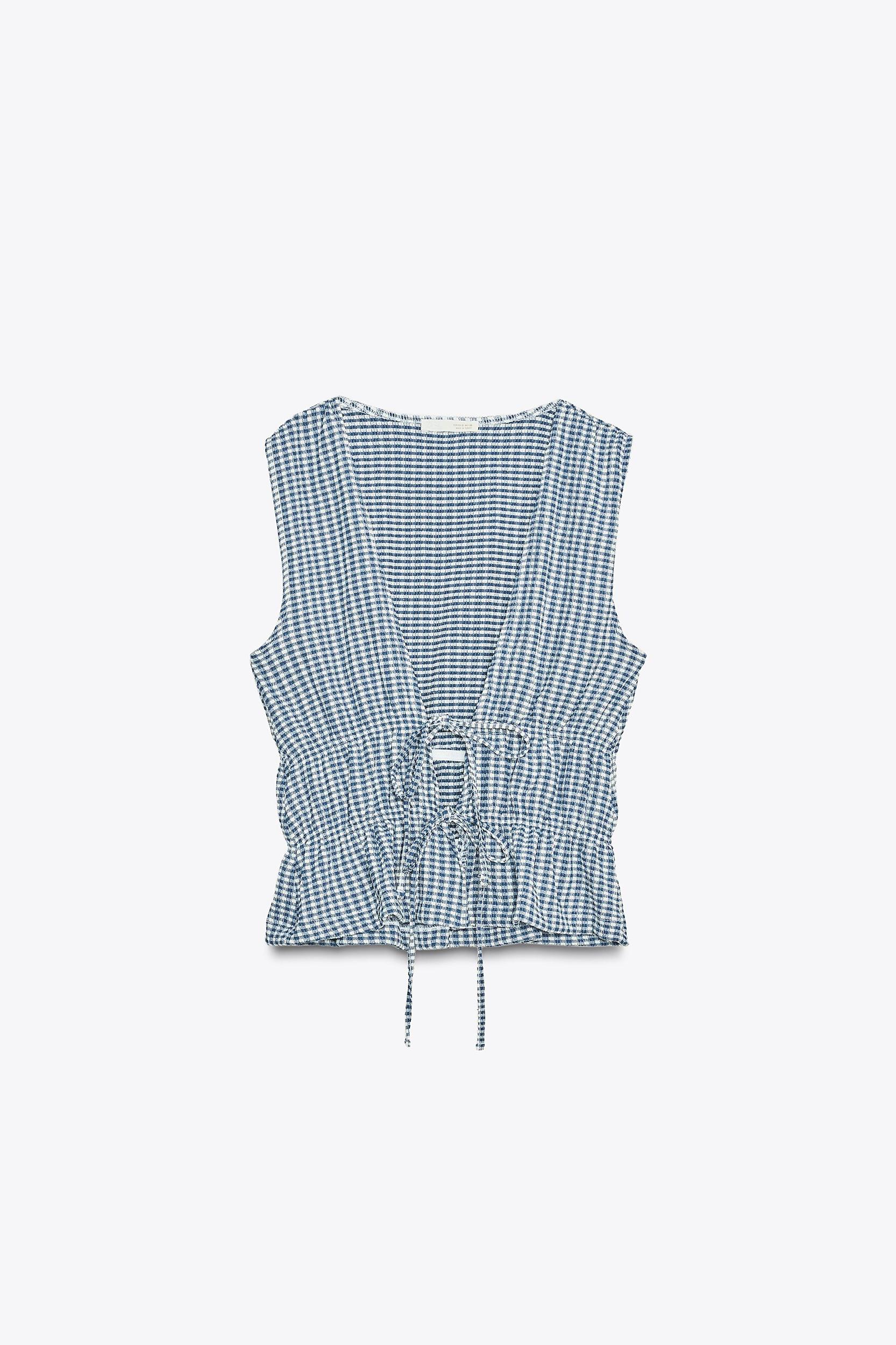 GINGHAM TIE TOP Product Image