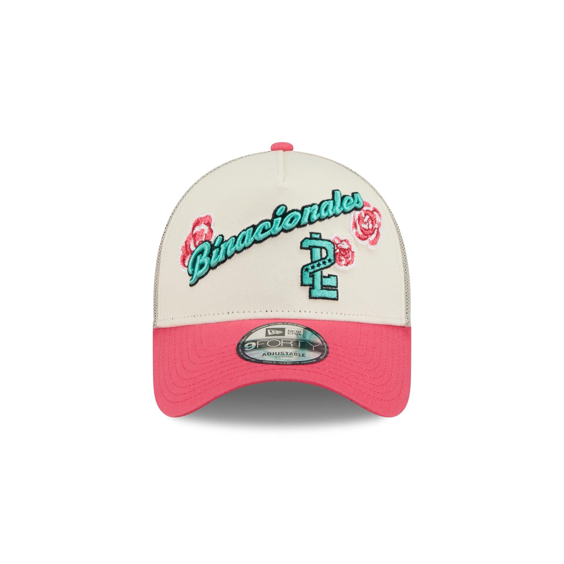 Tecolotes de los Dos Laredos Two-Tone Pink Rose 9FORTY A-Frame Snapback Hat Male Product Image