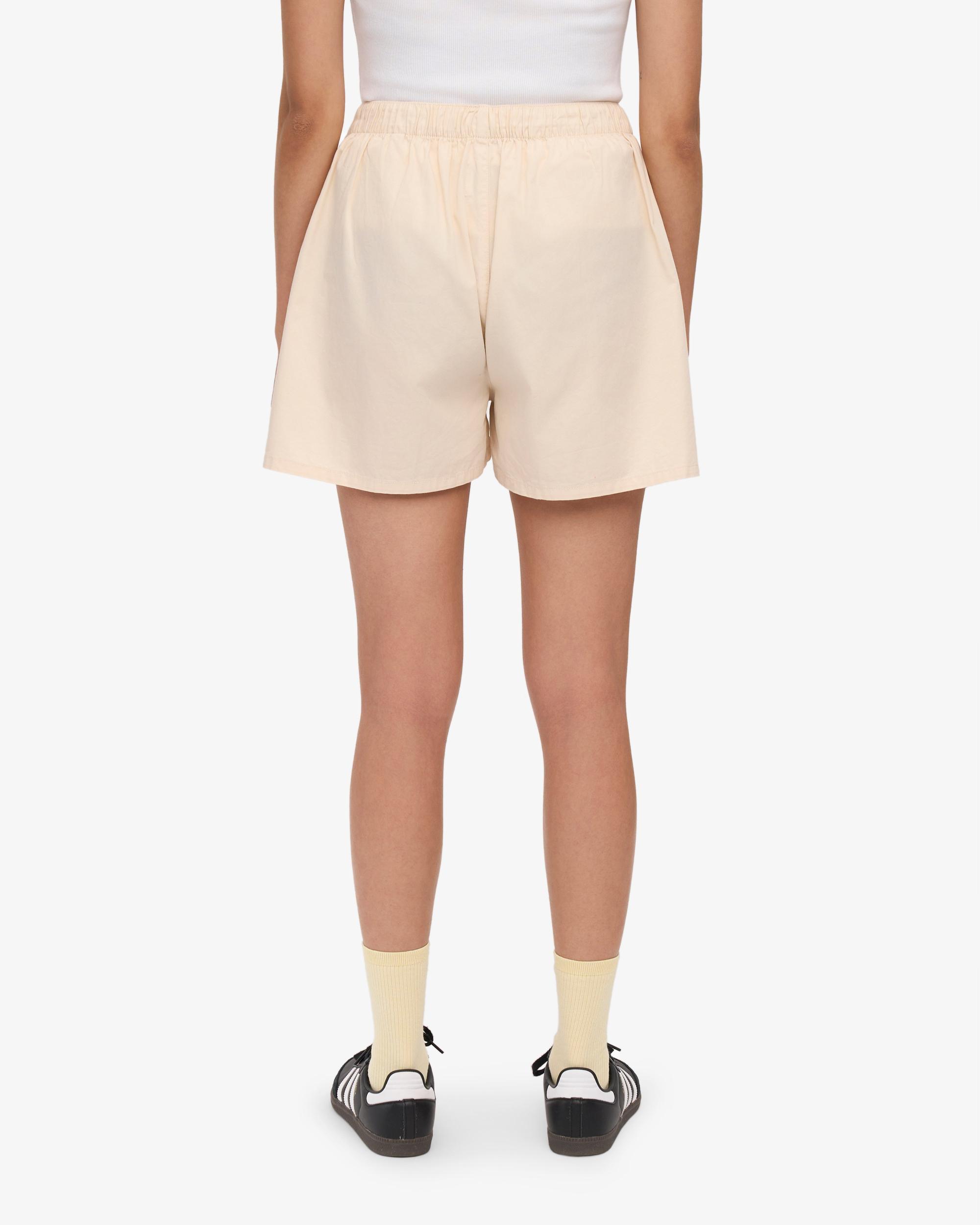 Women Organic Twill Shorts - Ivory White Product Image