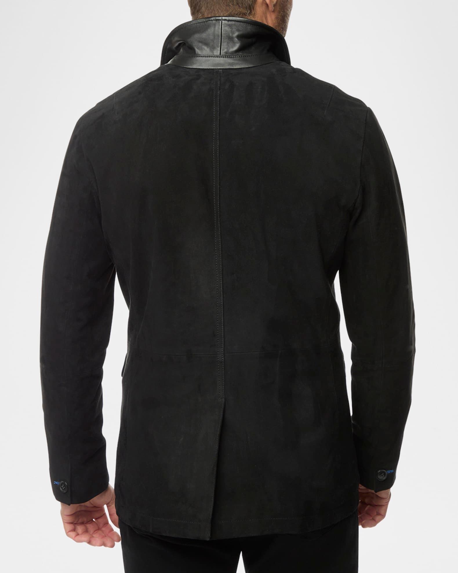 Mens Buttoned Suede Jacket Product Image