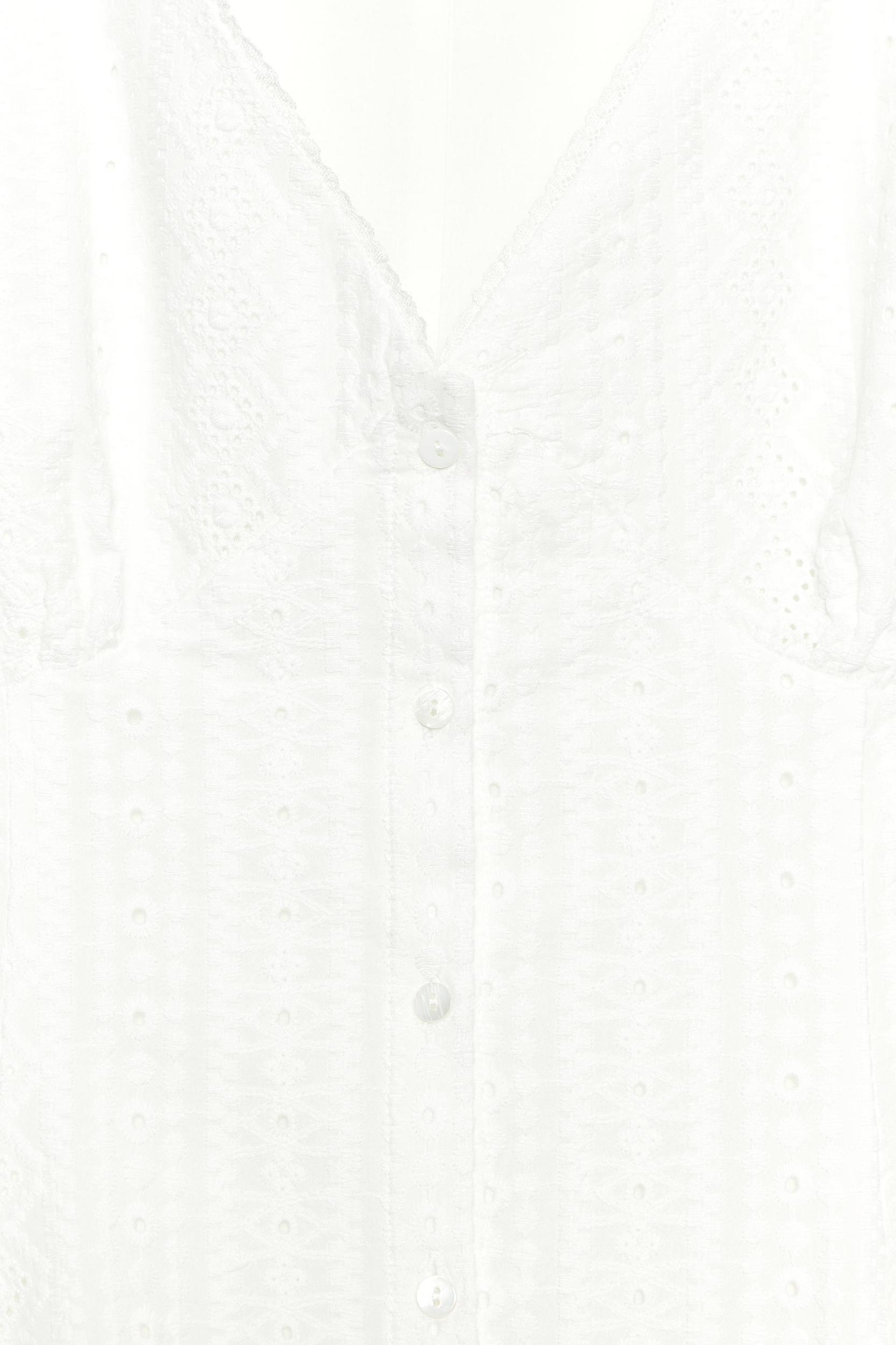 SHORT EMBROIDERED EYELET DRESS Product Image
