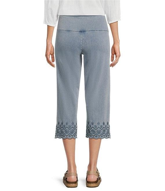 Intro Love the Fit Embroidered Hem Tummy Control Capri Leggings Product Image