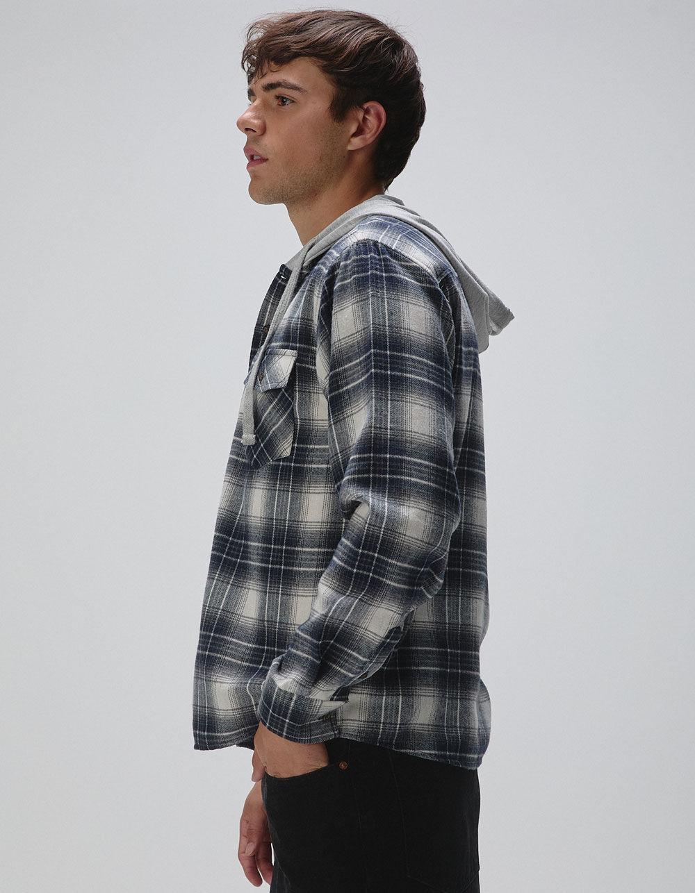 RSQ Mens Plaid Hooded Flannel Product Image