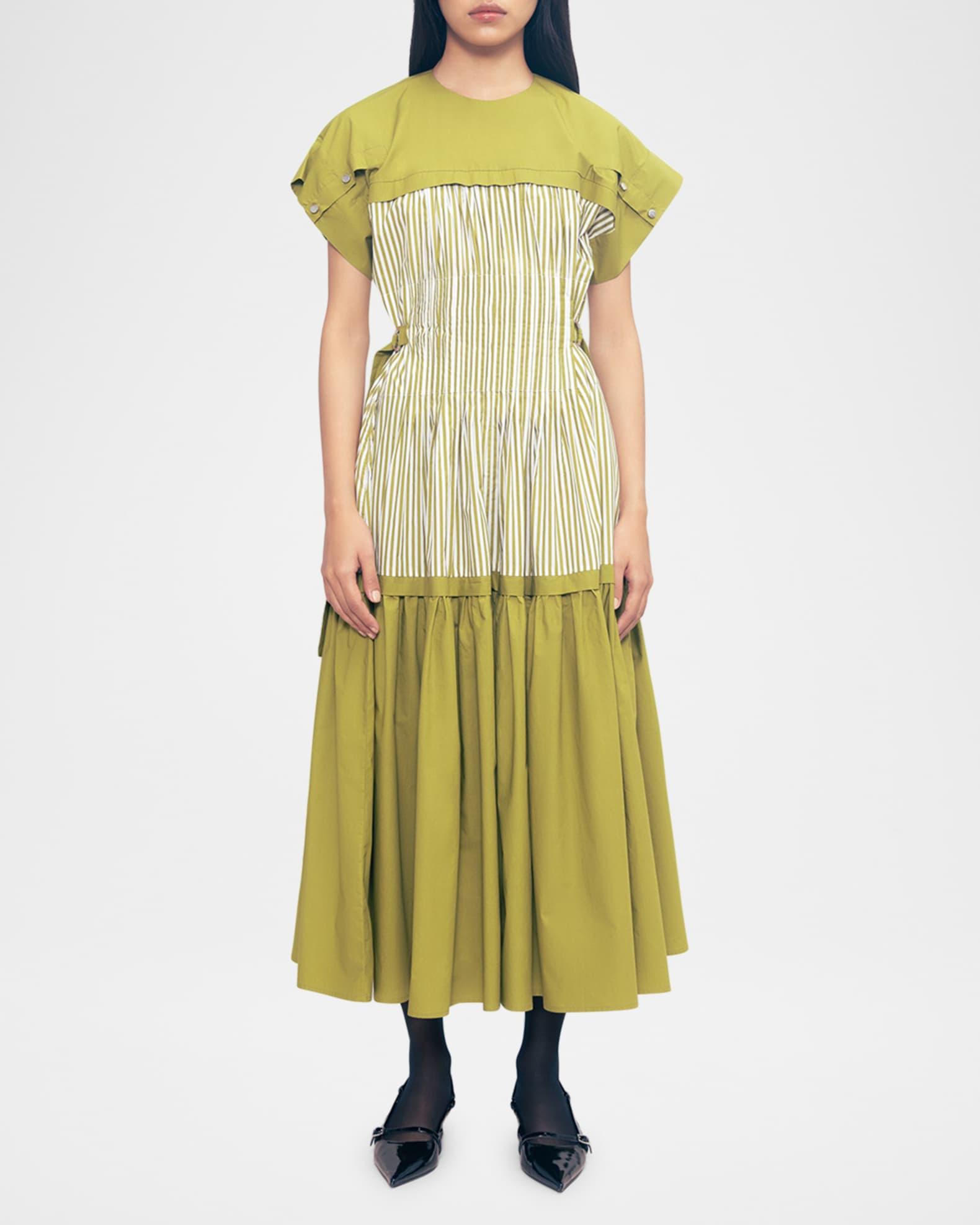 Chasma Striped Cotton Midi Shirtdress Product Image