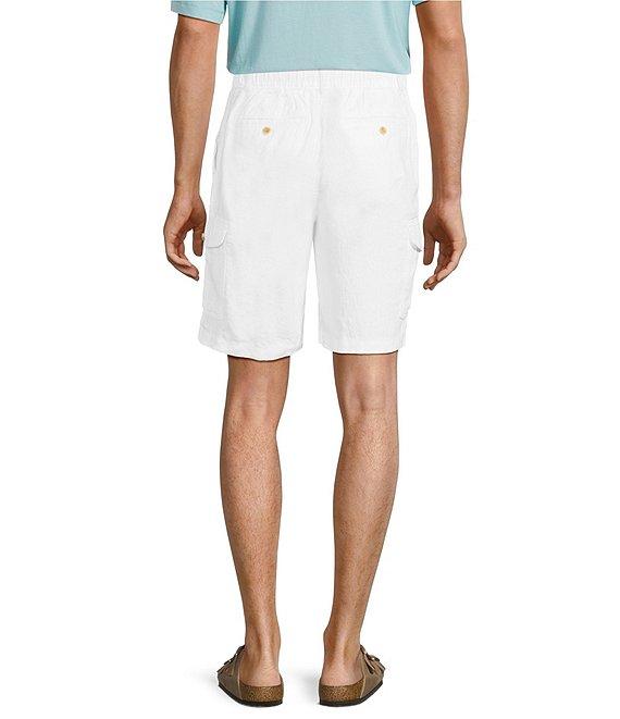 Caribbean Linen 9#double; Inseam Linen Cargo Shorts Product Image