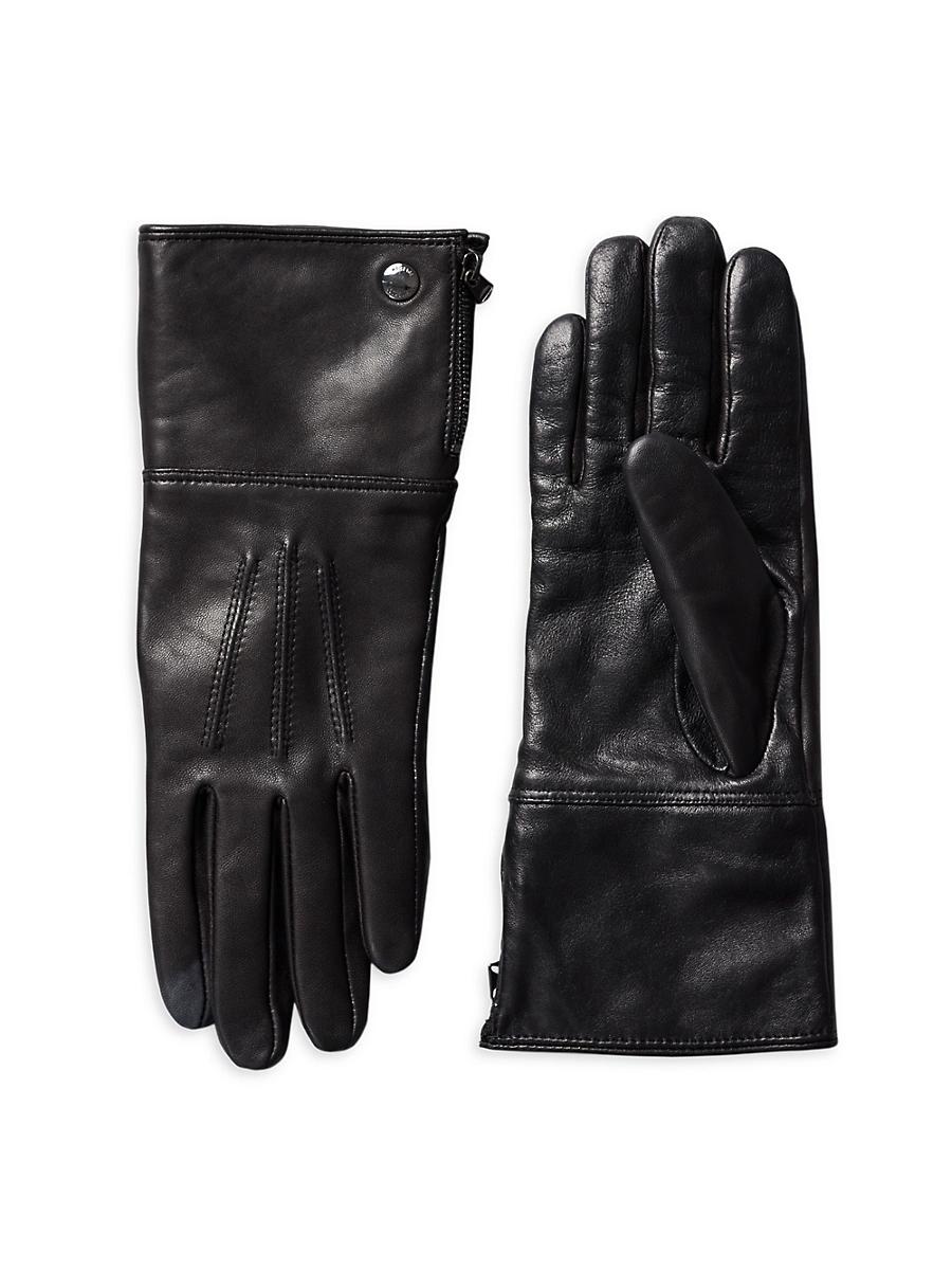 Womens Willis Shearling-Lined Leather Gloves Product Image
