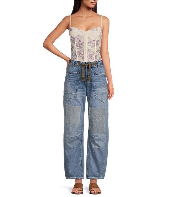 Free People Moxie Low Rise Pull-On Barrel Jeans Product Image