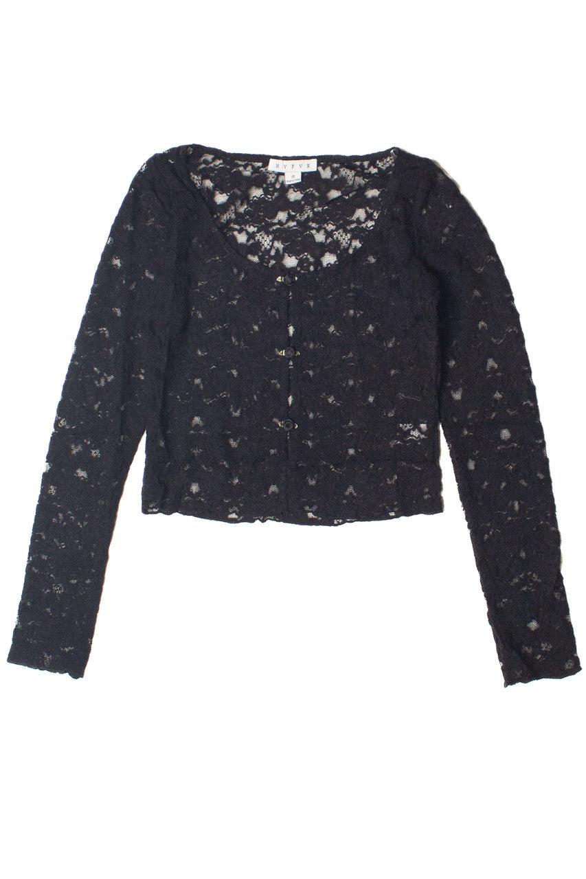 Rose Bud Lace Long Sleeve Top Product Image