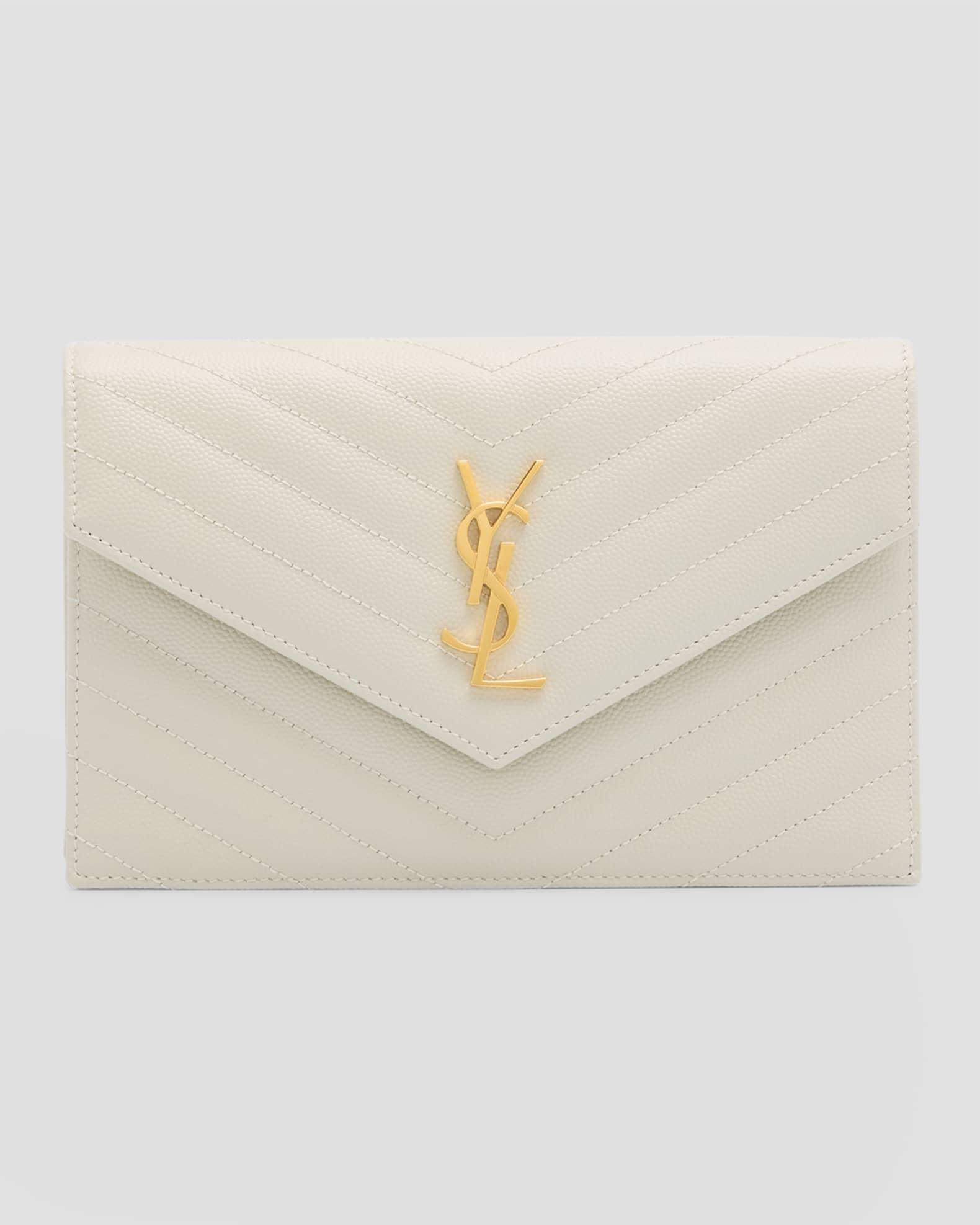 YSL Monogram Small Wallet on Chain in Grained Leather Product Image