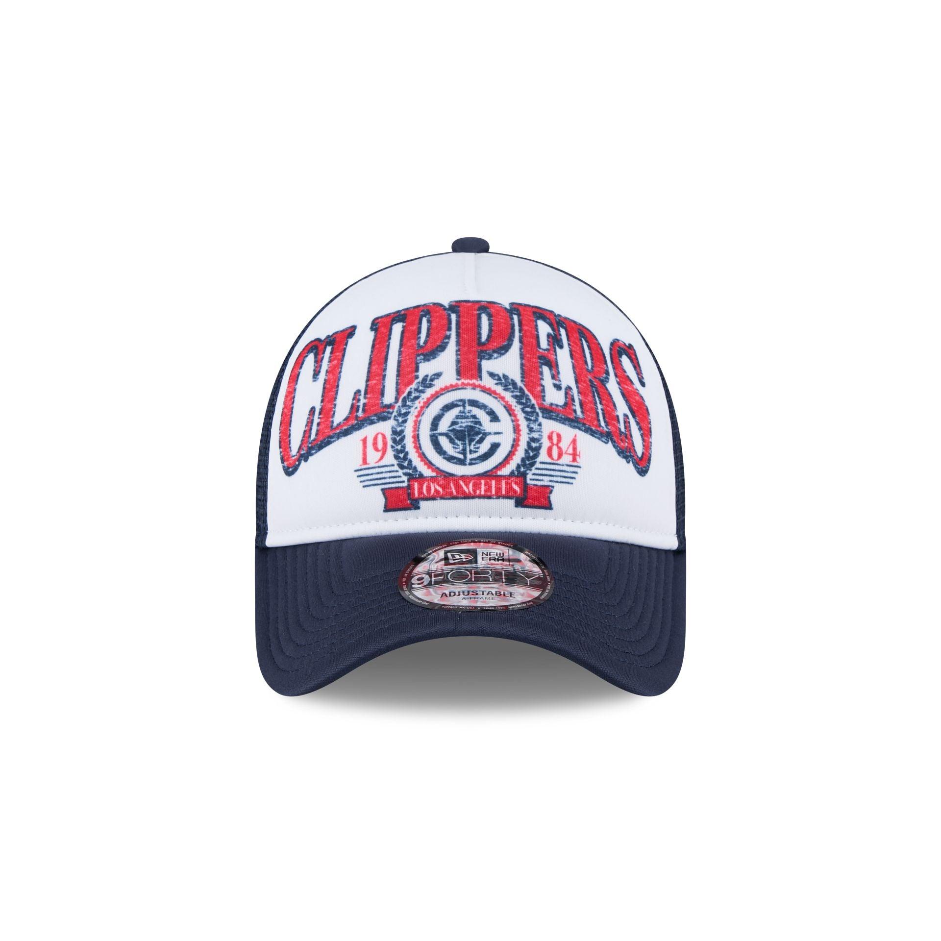 Los Angeles Clippers Distressed 9FORTY A-Frame Trucker Hat Male Product Image