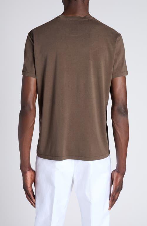 TOM FORD Slim-fit Lyocell And Cotton-blend Jersey T-shirt In Brown Product Image