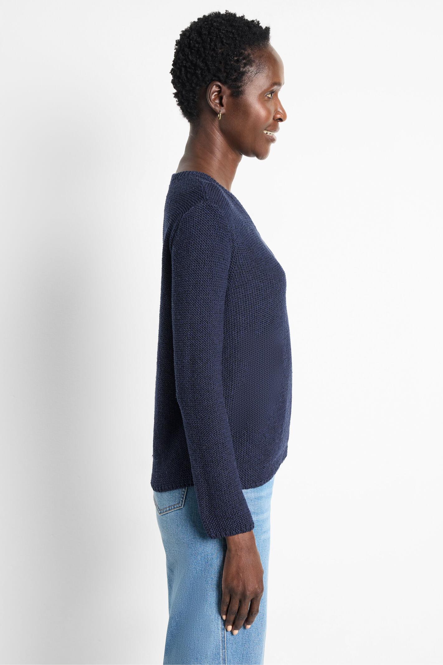 Crimpy Cord Sweater - Dark Indigo Product Image