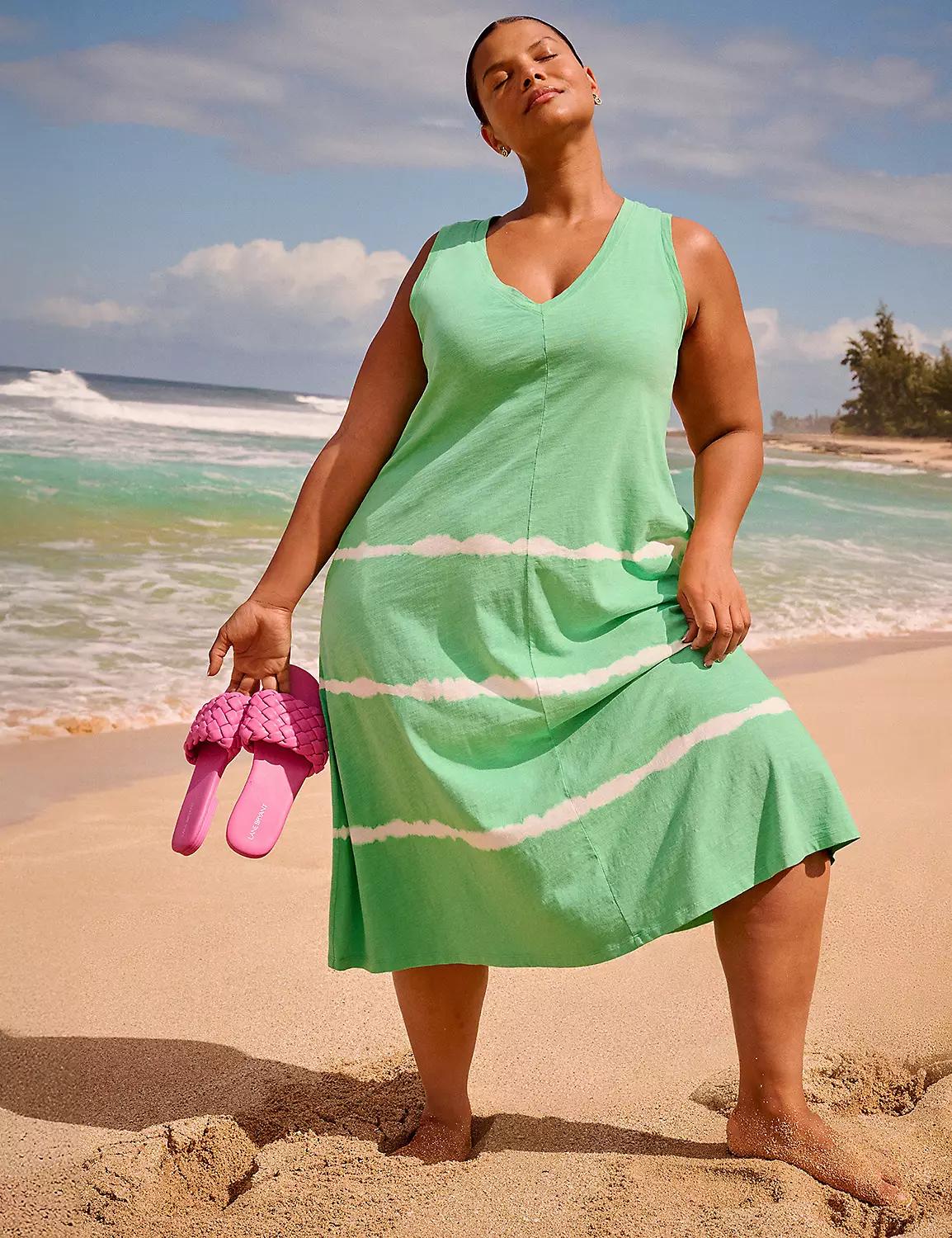 Swing V-Neck Tank Dress Product Image