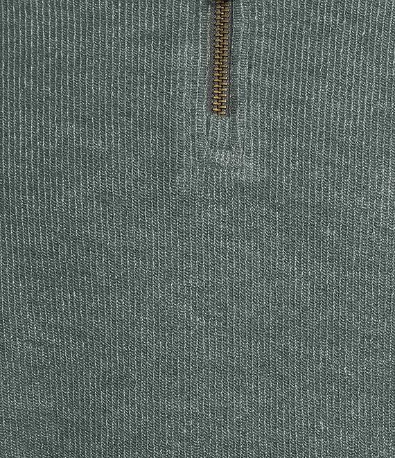 Rowm Long Sleeve Solid Ribbed Textured Q-Zip Product Image