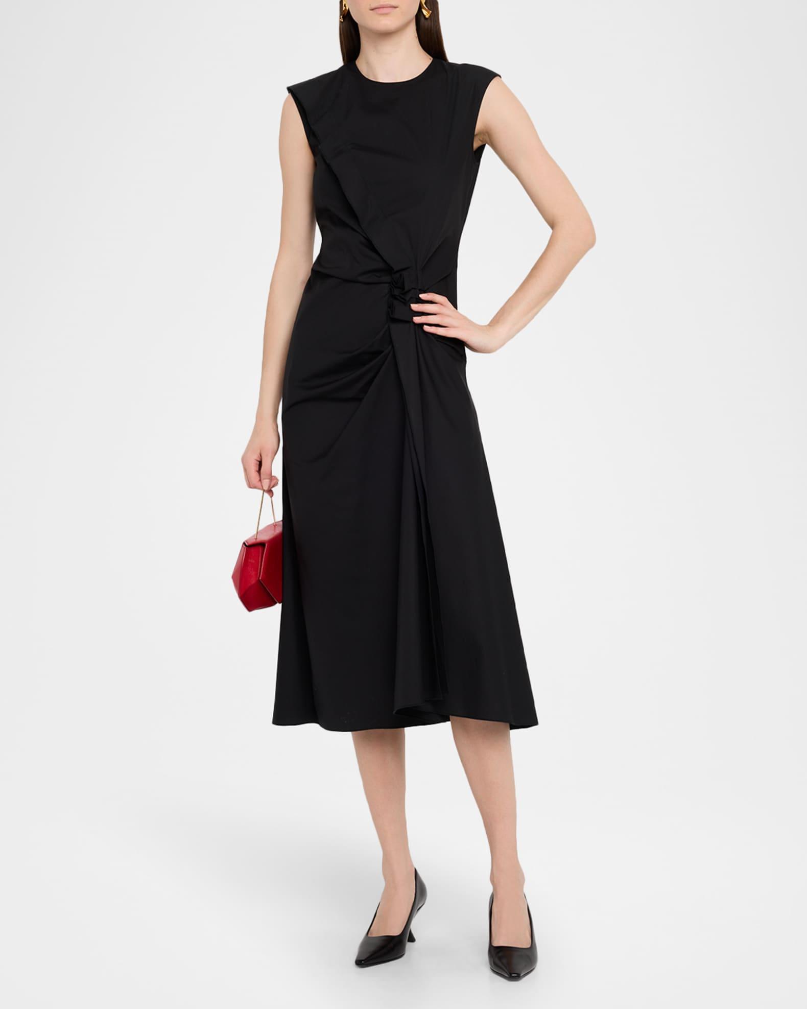 Sleeveless Ruffle Cotton Midi Dress Product Image
