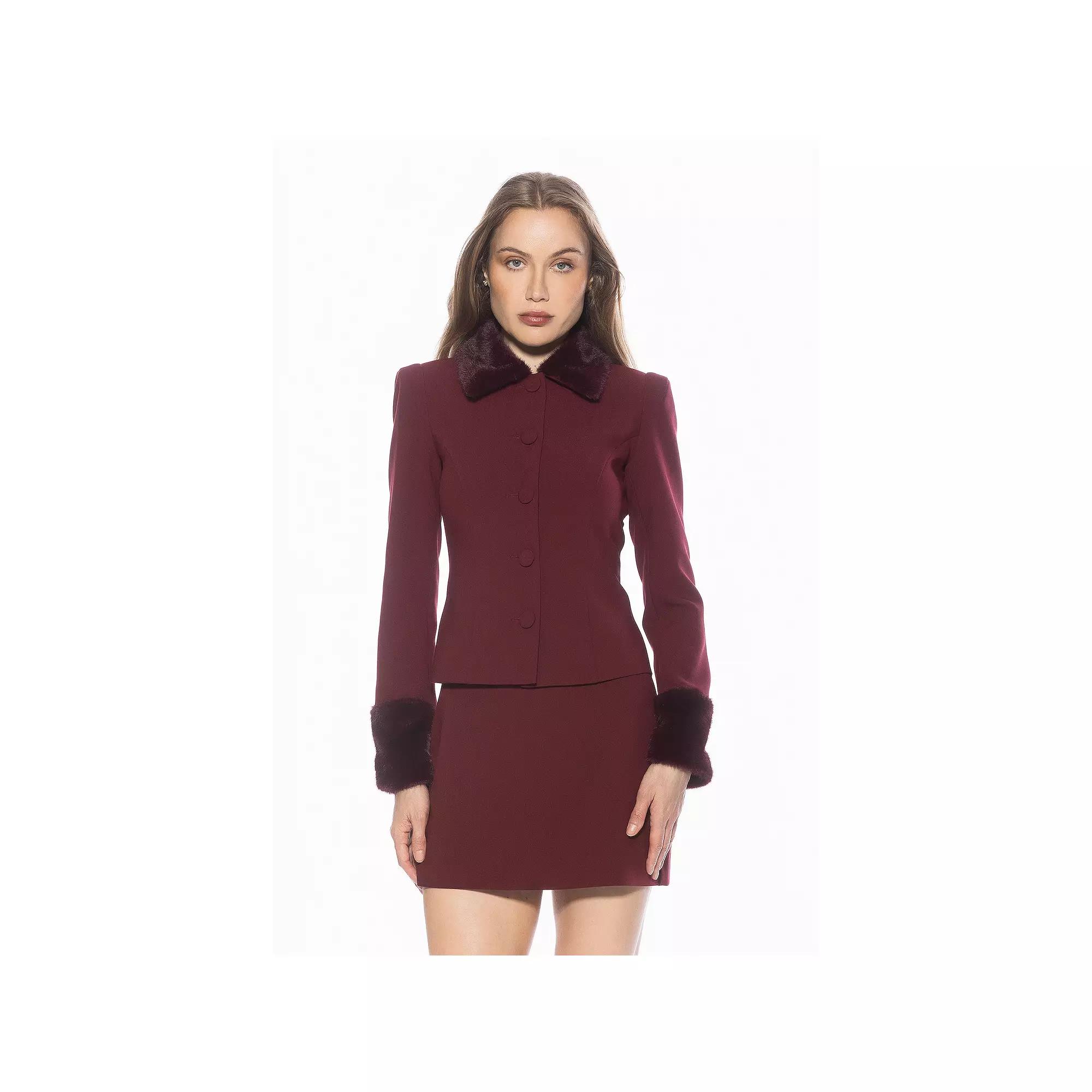 Women's ALEXIA ADMOR Faux Fur Collar & Sleeve Jacket,  Product Image