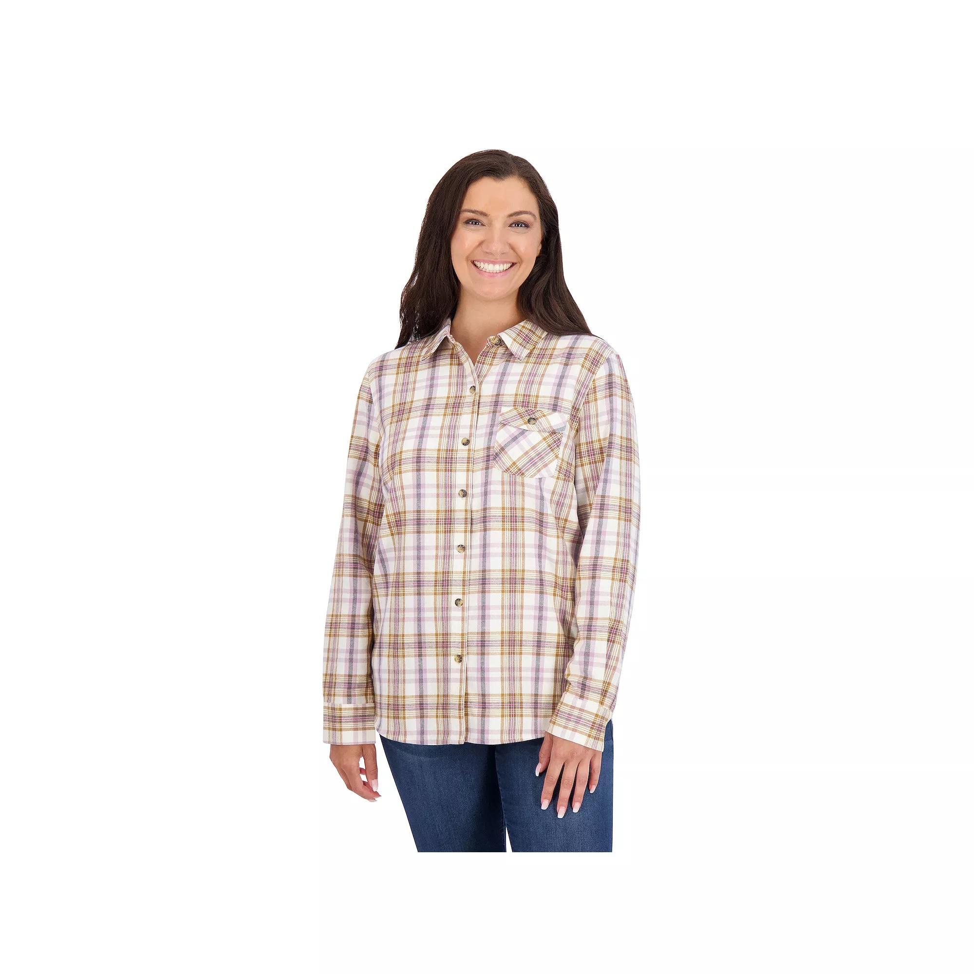Women's ZeroXposur Lisbon Flannel Shirt, Size: Medium, Green Madras Product Image