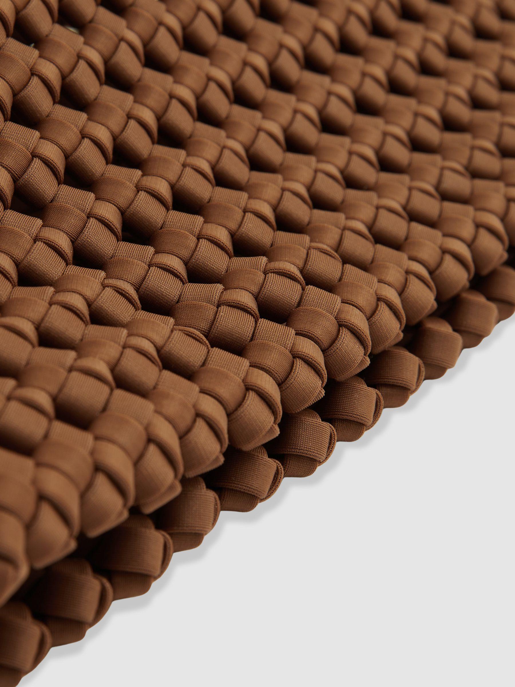 Woven Clutch Bag in Tan Product Image