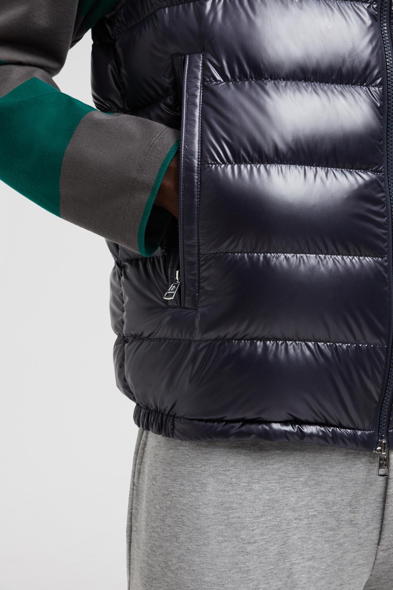 MONCLER High Collar Puffer Quilted Sleeveless Jacket In Black Product Image
