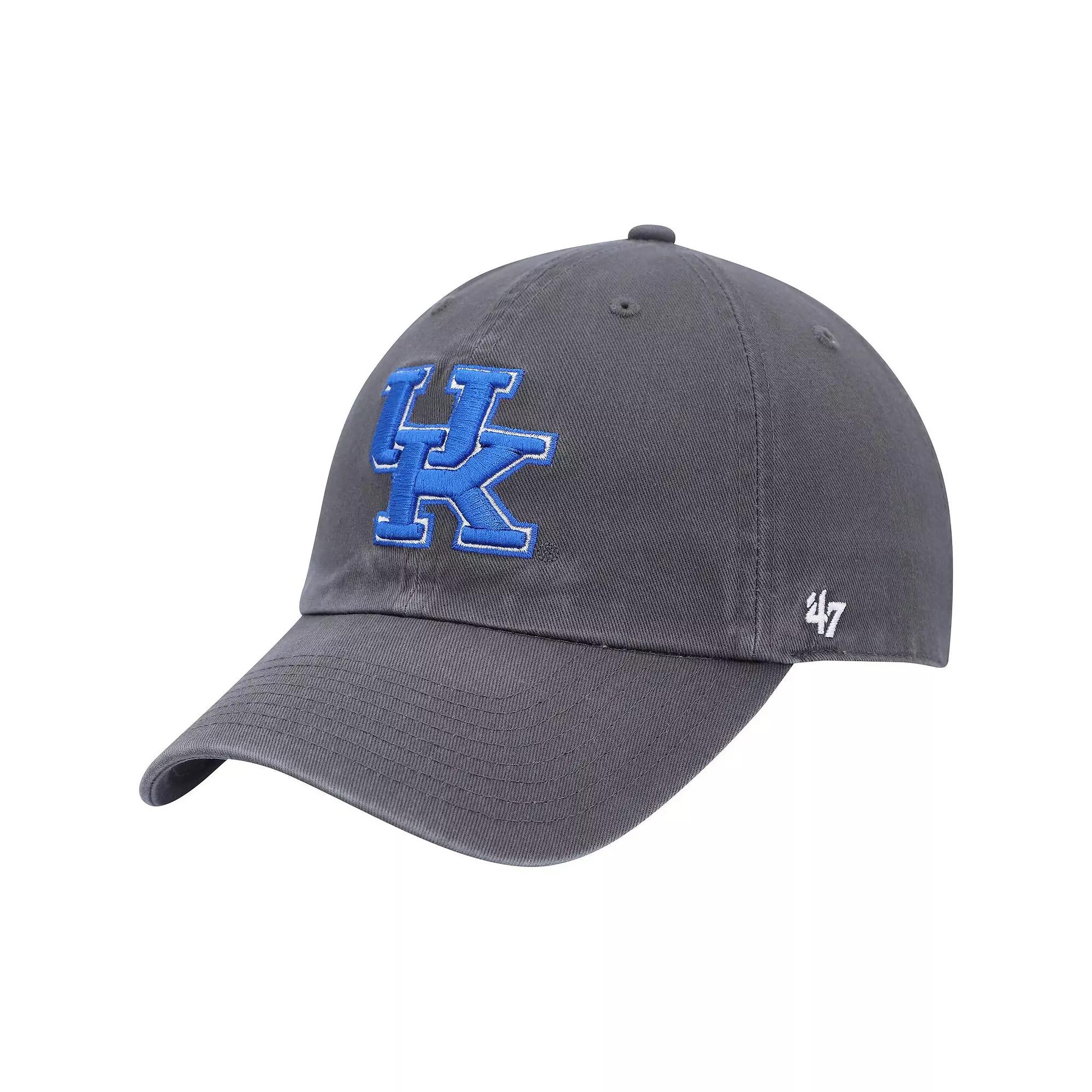 Men's '47 Charcoal Kentucky Wildcats Clean Up Adjustable Hat Product Image