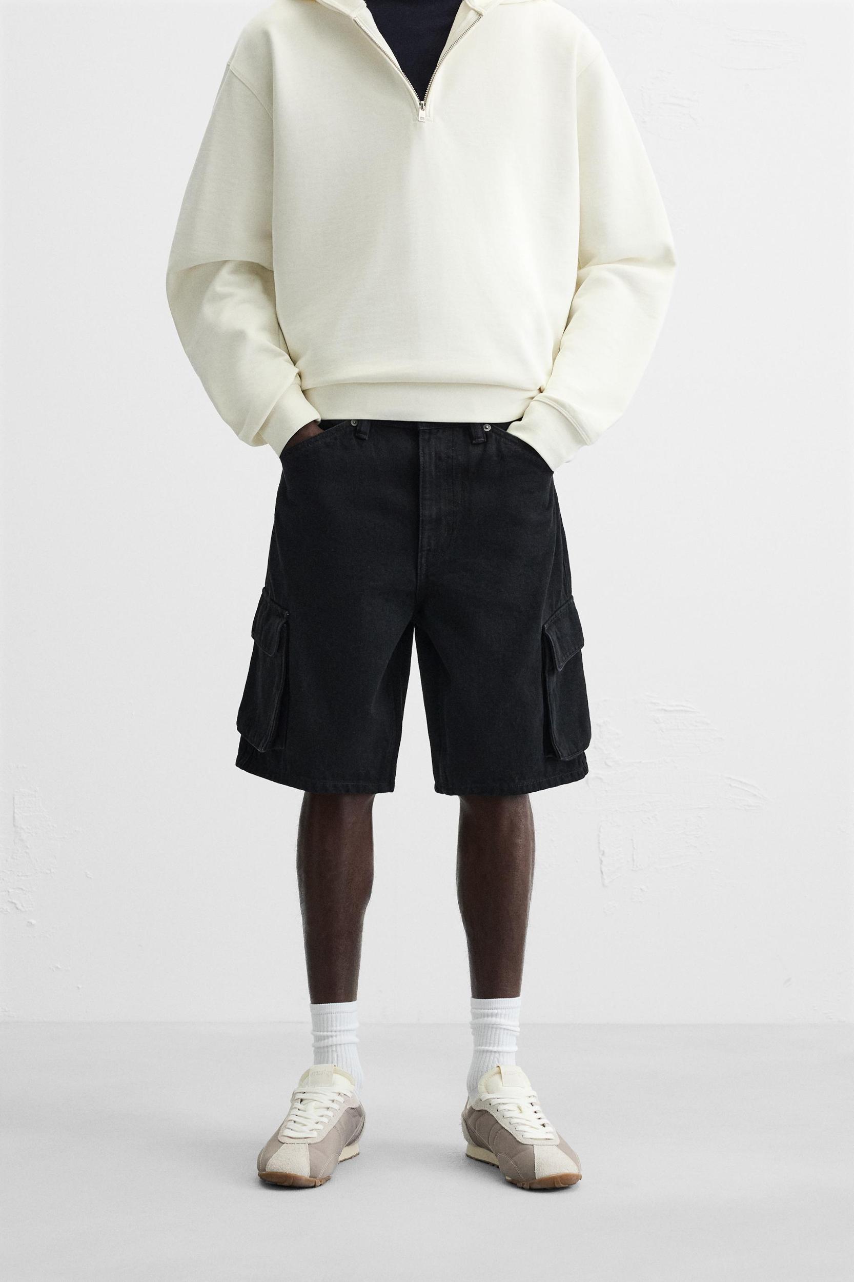 DENIM CARGO SHORTS Product Image