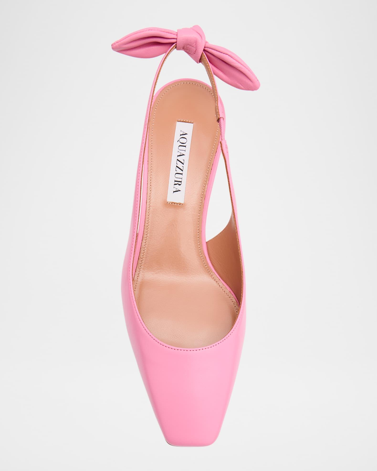 Very Bow Tie Leather Slingback Pumps Product Image