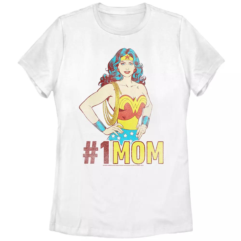 Juniors' Warner Brothers Wonder Woman #1 MOM Graphic Tee, Girl's,  Product Image