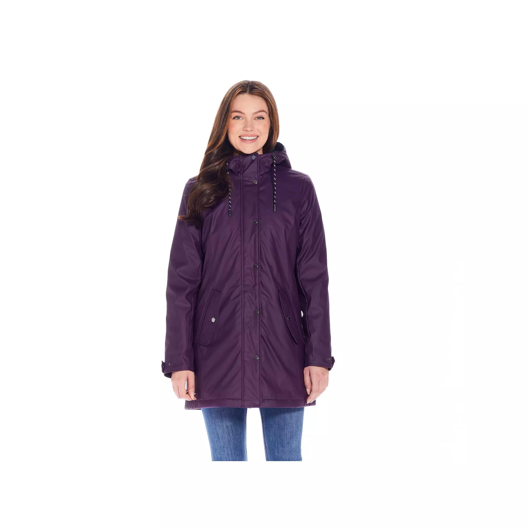 Women's Weathercast Hooded Midweight Rain Jacket,  Product Image