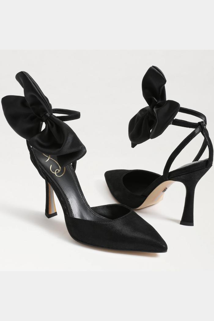 Halie Bow Heel- Black Product Image